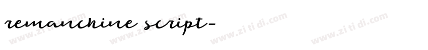 remanchine script字体转换